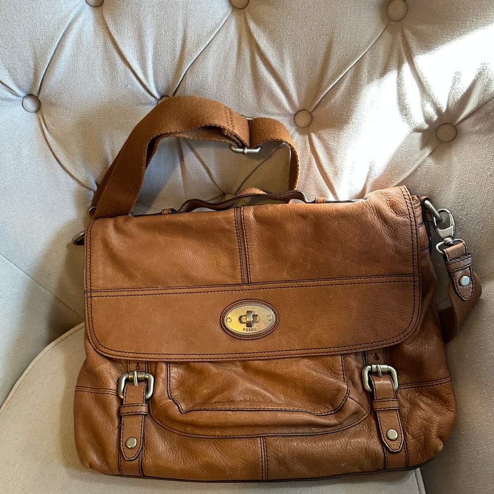 Large Fossil Messenger Bag